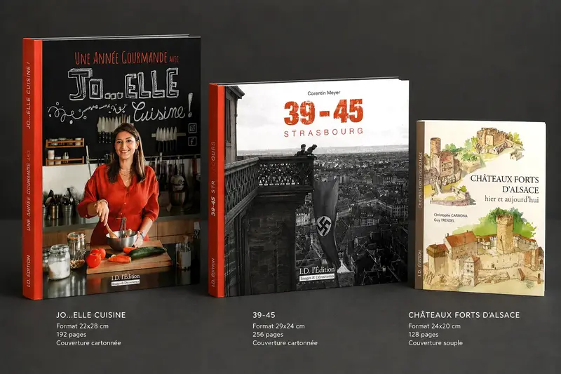 Livres — cuisine, histoire & patrimoine — réalisation O’com, agence de communication à Strasbourg